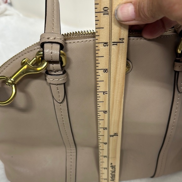 COACH Peyton Sand Beige Taupe Leather Cora Dome Satchel Handbag Purse - Picture 13 of 16